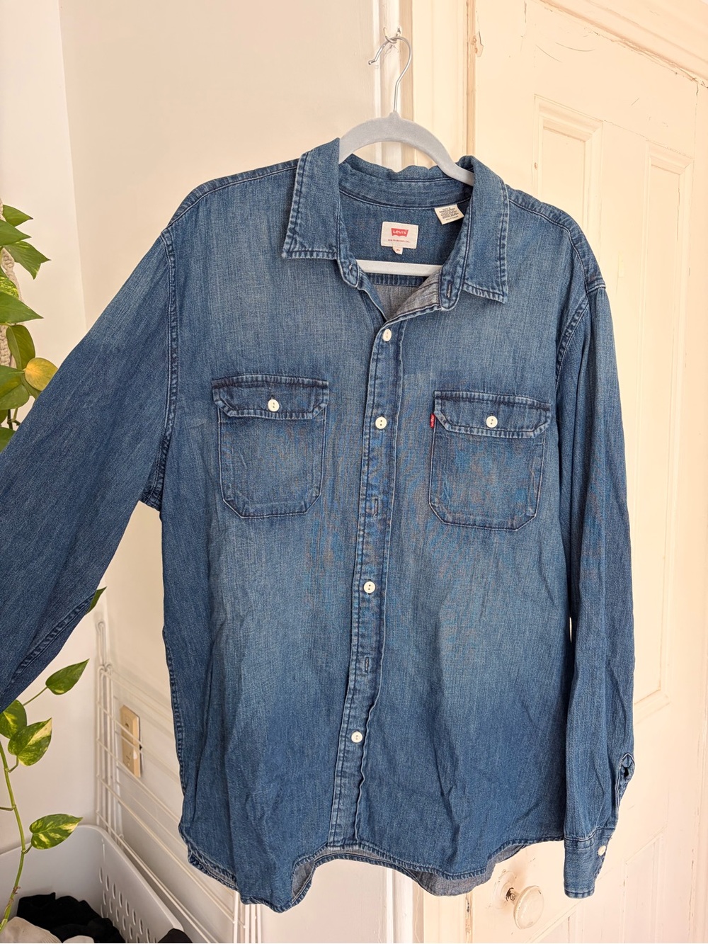 Levi's Blue Denim Button-Up Shirt